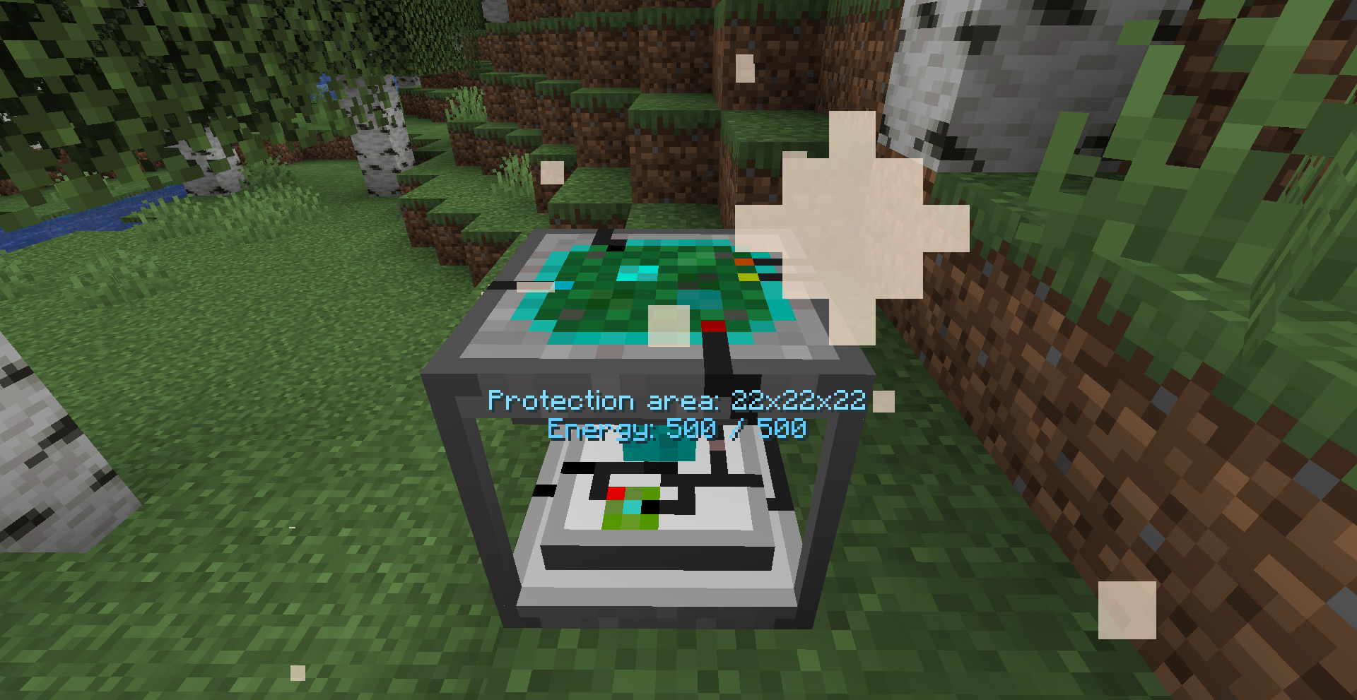 Diamond Shield Grid block in-game.