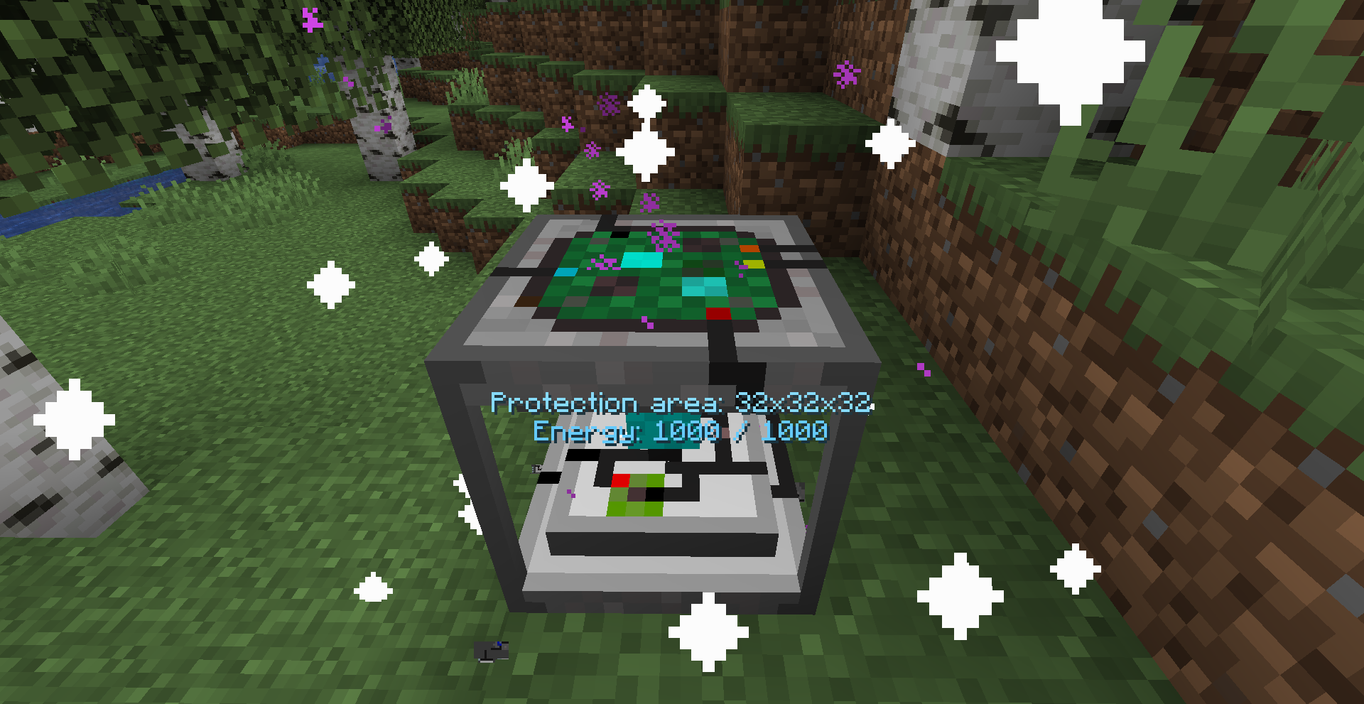 Netherite Shield Grid block in-game.