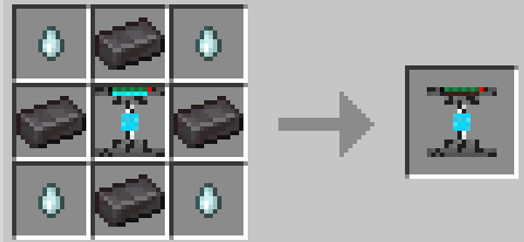 Netherite Shield Grid crafting recipe.